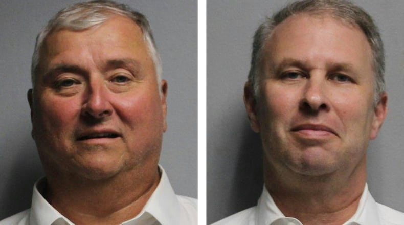There are the mugshots from the Butler County Jail of former Ohio House Speaker Larry Householder, left, and former Ohio Republican Party Chair Mathew Borges, right. They are on federal detainers at the jail in Hamilton. BUTLER COUNTY SHERIFF'S OFFICE/CONTRIBUTED