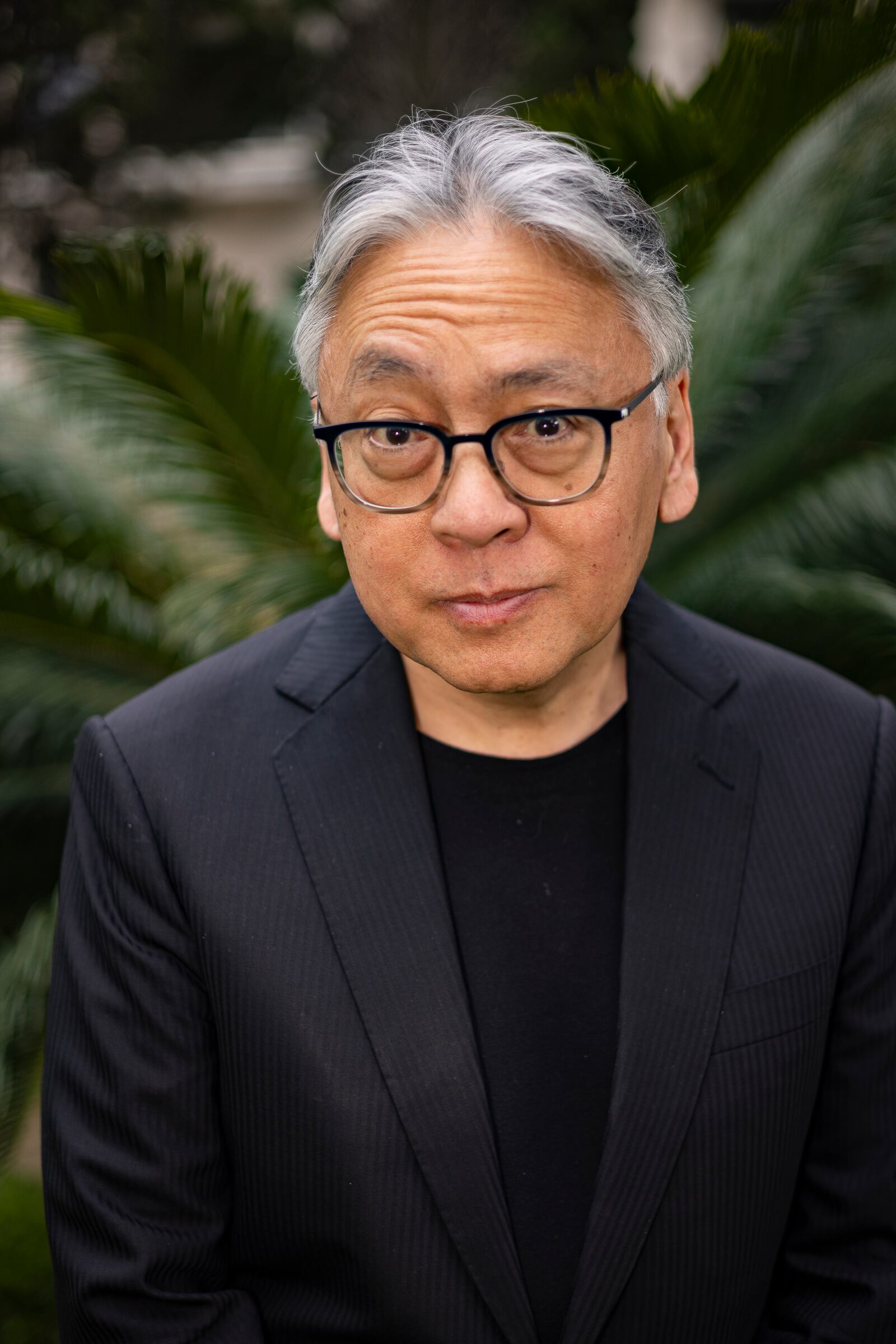Author Kazuo Ishiguro poses for portrait photographs for the film 'A Pale View of Hills' at the 78th international film festival, Cannes, southern France, Friday, May 16, 2025. (Photo by Joel C Ryan/Invision/AP)