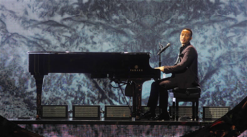 John Legend performing at the Rose Music Center in Huber Heights in June. TY GREENLEES / STAFF