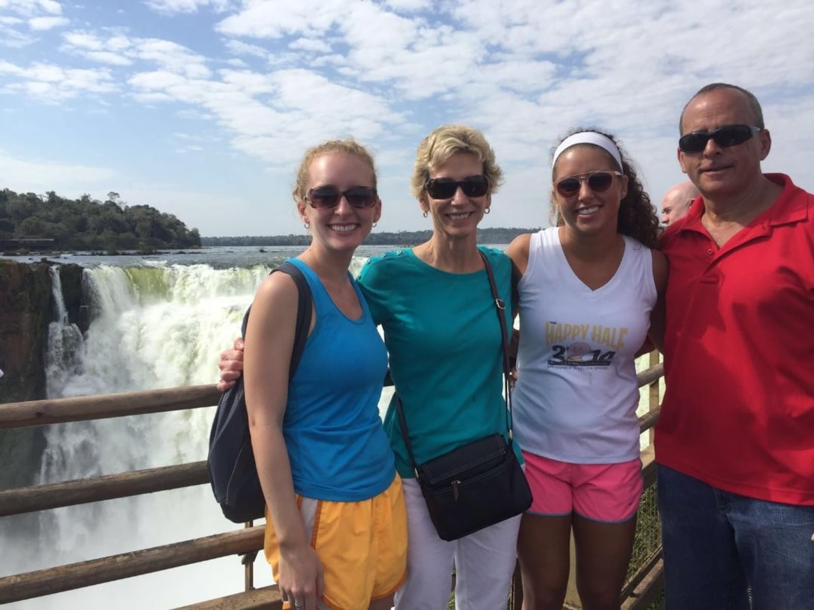 Cheryl McHenry with daughters Christina (left), Maria and husband Bob at Iguazu Falls on the border between Argentina and Brazil in 2016. CONTRIBUTED