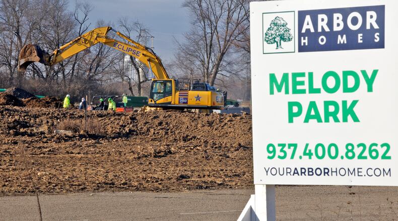 Work has begun on the Melody Park housing development Wednesday, Feb. 14, 2024. Crews are getting the site ready for the construction of 1,200 housing units that make up the development. BILL LACKEY/STAFF