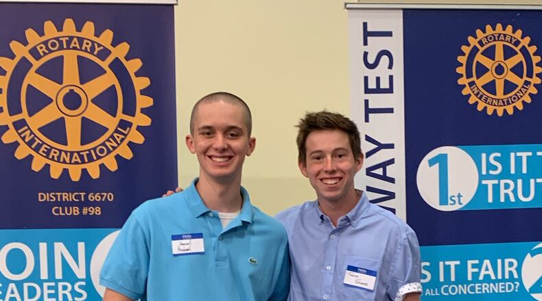 Springfield High School seniors Samuel Asebrook and Thomas Edwards are recipients of of Springfield Rotary scholarships. SUBMITTED