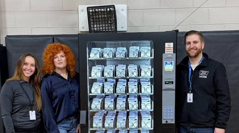 A naloxone vending machine is available at the Springfield Salvation Army, 15 S. Plum St. CONTRIBUTED