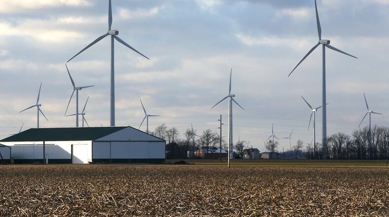 Champaign County Commissioners and local residents are for a new hearing after developers for a wind farm project were granted an extension by the state. Bill Lackey/Staff
