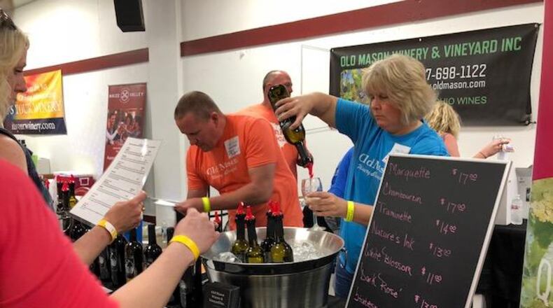The Vintage Ohio South Wine Festival will return to the Clark County Fairgrounds from noon to 5 p.m. Saturday at the Clark County Fairgrounds in the Youth 4H Building. FILE