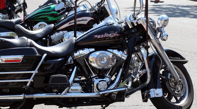Cars and motorcycles line the streets during a past Hot Rods & Harleys event. CONTRIBUTED PHOTO BY RANDY HILT