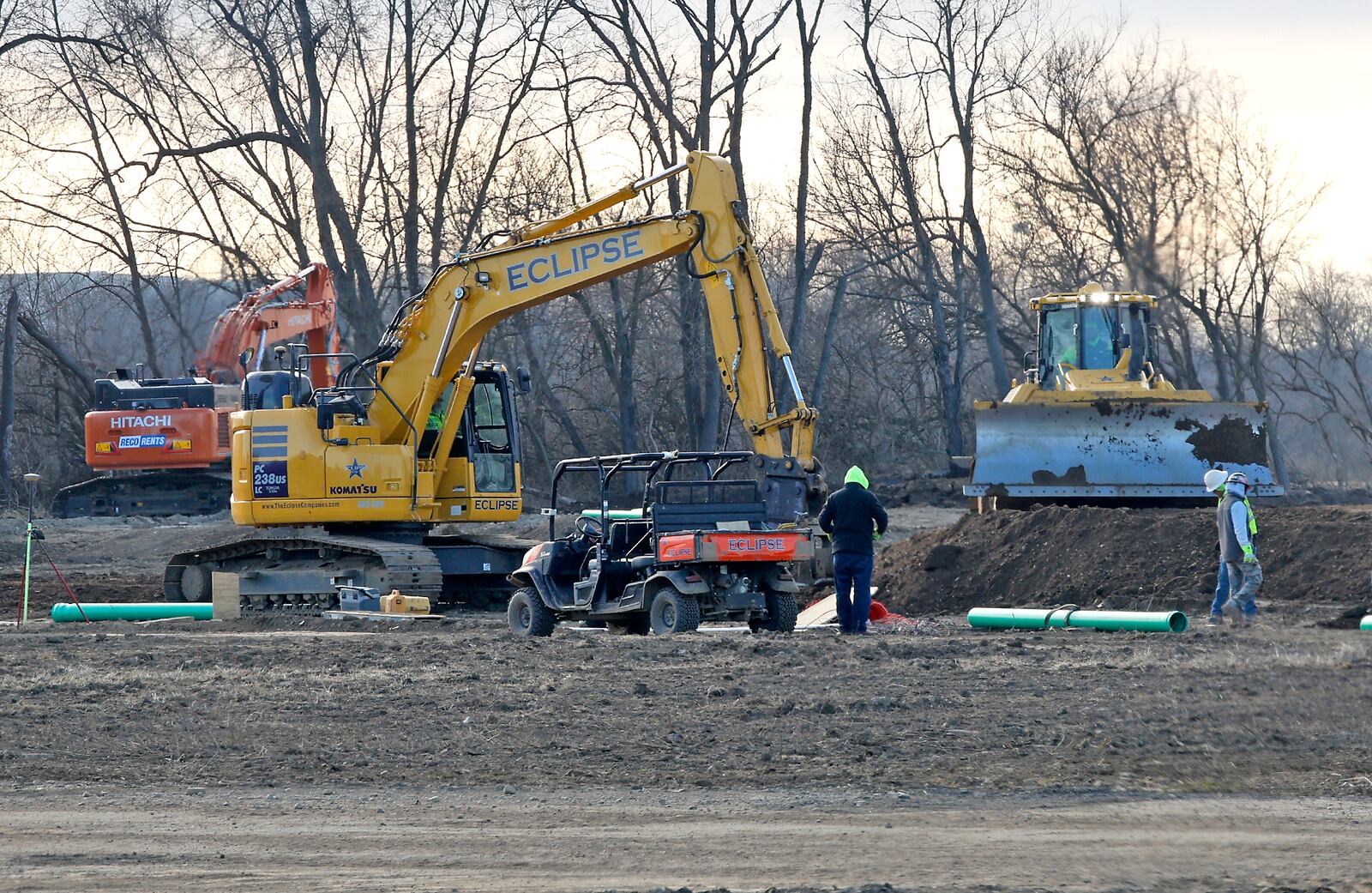 Work has begun on the Melody Park housing development Wednesday, Feb. 14, 2024. Crews are getting the site ready for the construction of 1,200 housing units that make up the development. BILL LACKEY/STAFF