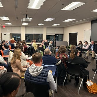 More than 50 people attended an eviction documentary event Nov. 20 at the Clark County Public Library that featured a film screening of “Evicting the American Dream,“ small-group discussions and community panel with Clark County Commissioner Charles Patterson, Springfield Commissioner Tracey Tackett, and a representative from the Springfield City School District. CONTRIBUTED