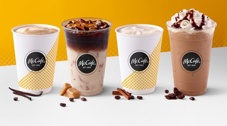 McDonald’s has unveiled three new espresso beverages and is planning three new frappe flavors. SUBMITTED