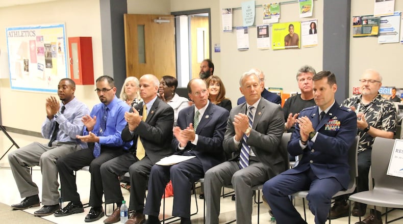 Clark State dedicated a Veterans Lounge to U.S. military students in 2015 for a quiet place on campus to unwind, study, hold meetings or network. CONTRIBUTED