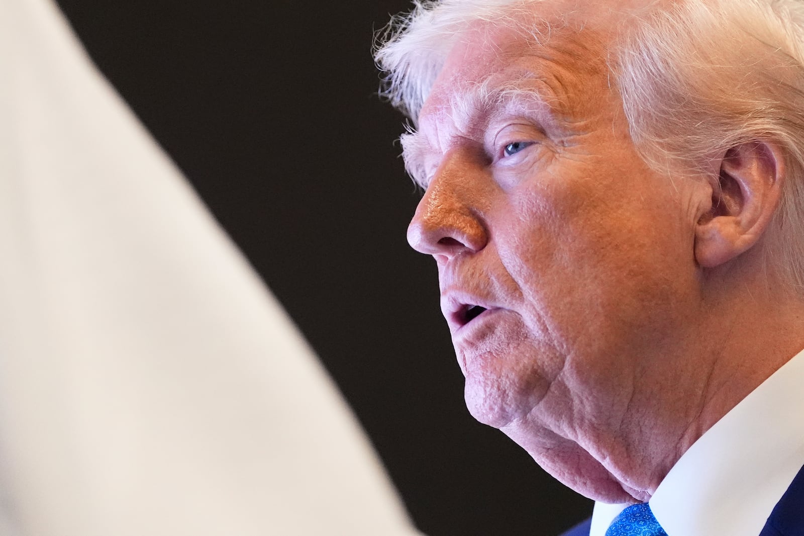 President Donald Trump attends a business meeting at Qasr Al Watan, Friday, May 16, 2025, in Abu Dhabi, United Arab Emirates. (AP Photo/Alex Brandon)