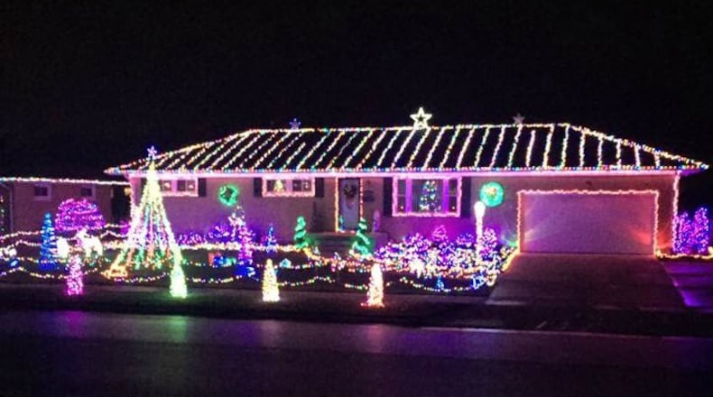 Patrick Roland won the grand prize for Ohio Edison’s “Merry & Bright” Holiday Photo Contest. The house, seen here, was decorated with over 30,000 LED lights. CONTRIBUTED