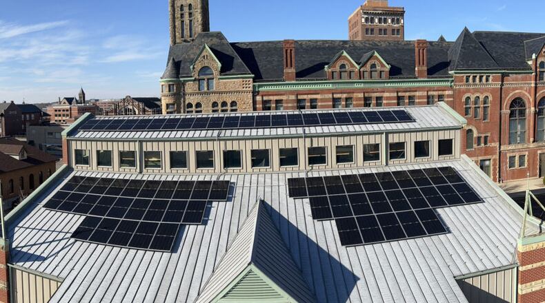 The Clark County Heritage Center has finished their 2017 levy-funded projects, including elevator updates and installed solar panels on the roof of Expo Hall. Contributed/Heritage Center