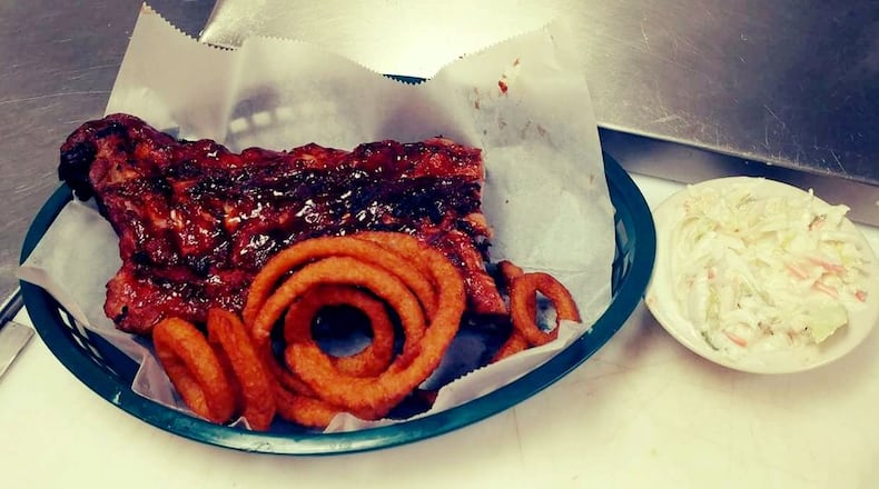 Paradise Keys Cafe South  half a slab of ribs  dinner.