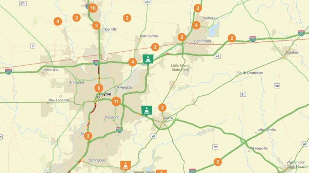 Key traffic alerts and construction updates for week starting Mar. 29, 2026. PHOTO / OHGO.COM OHIO DEPARTMENT OF TRANSPORTATION
