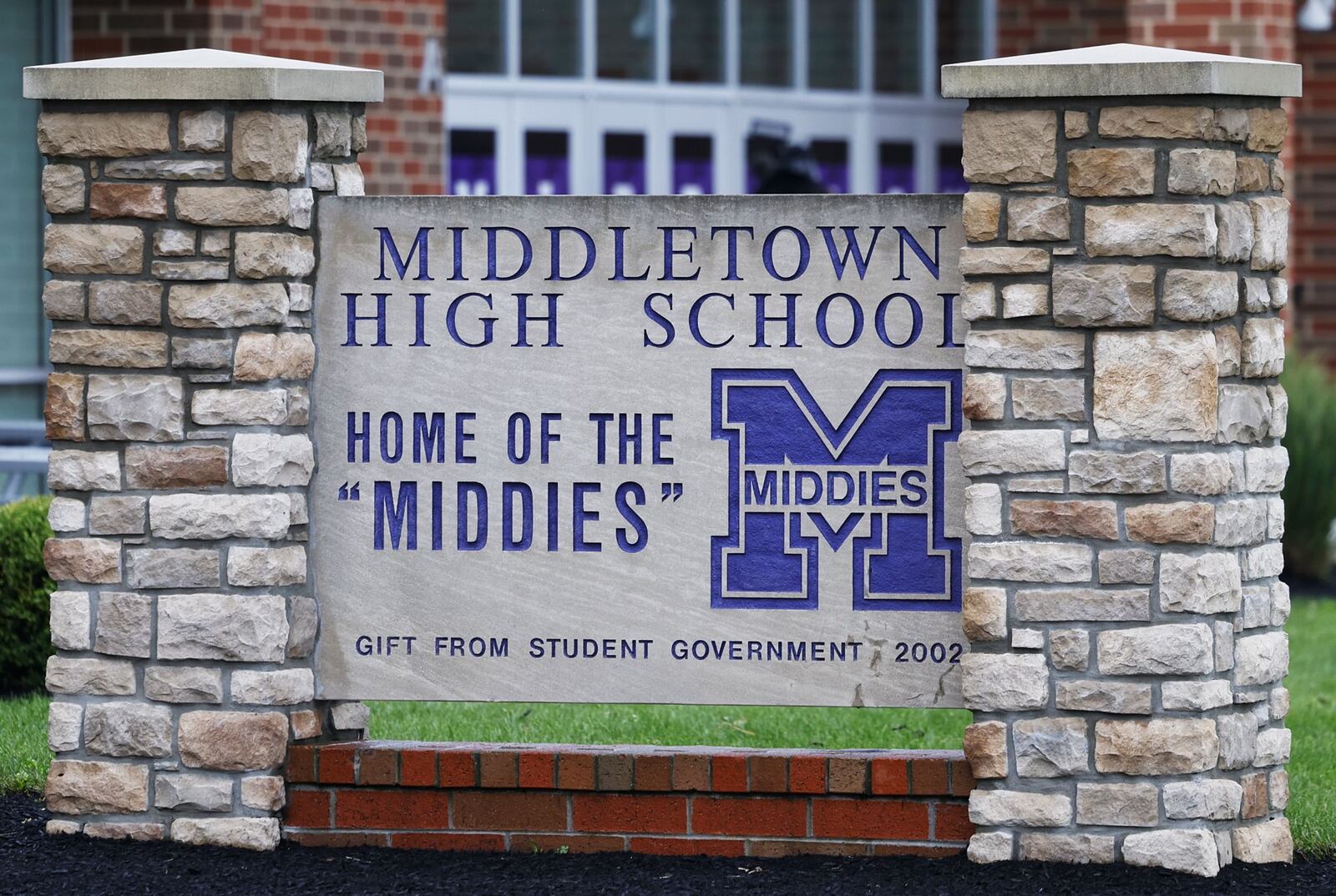 A crowd arrived early to wait in the rain for a rally for Vice Presidential candidate J.D. Vance Monday, July 22, 2024 at Middletown High School. NICK GRAHAM/STAFF