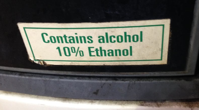 Most gasoline today contains ethanol (Ethyl alcohol) up to about 10% to help reduce exhaust emissions.  CONTRIBUTED