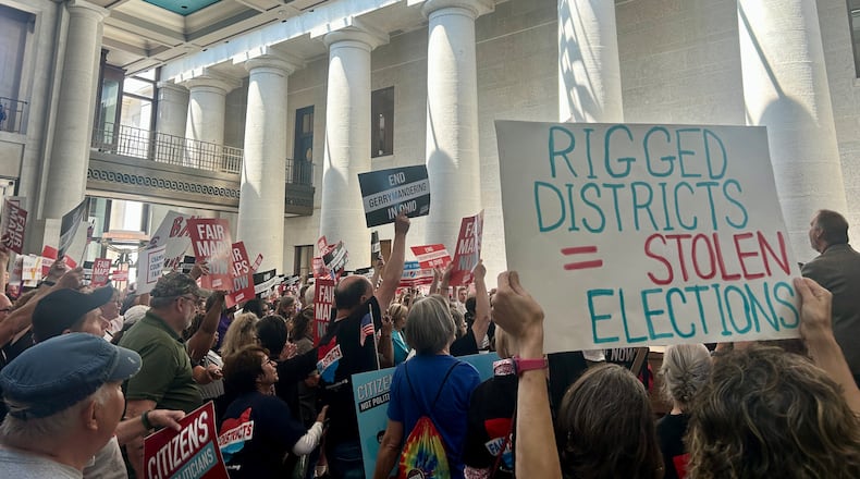 Over 400 people gathered in the Ohio Statehouse atrium on Monday to celebrate Citizens Not Politicians' official submission of over 731,000 signatures to the secretary of state's office supporting redistricting reform.