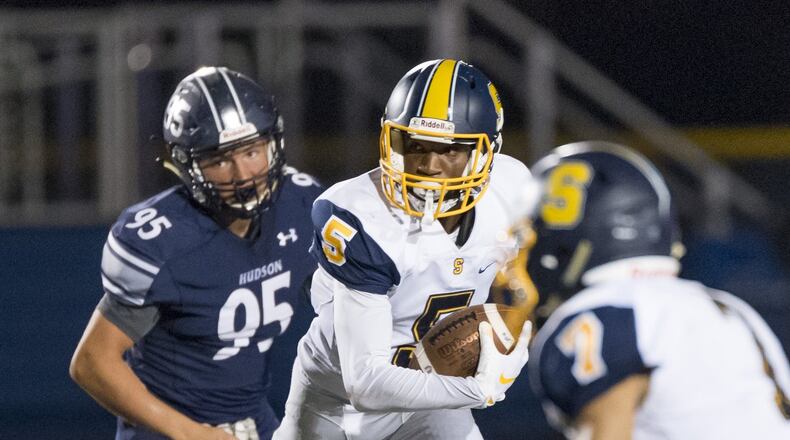 Springfield junior Larry Stephens. Springfield defeated host Hudson 16-10 in a Week 3 high school football game on Friday, Sept. 7, 2018. K.M. KLEMENCIC / CONTRIBUTED