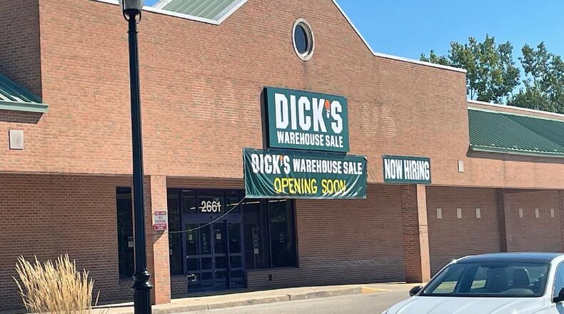 Dick’s Warehouse is set to debut Wednesday, tentatively, at 2661 Miamisburg Centerville Road, according to a company representative.
