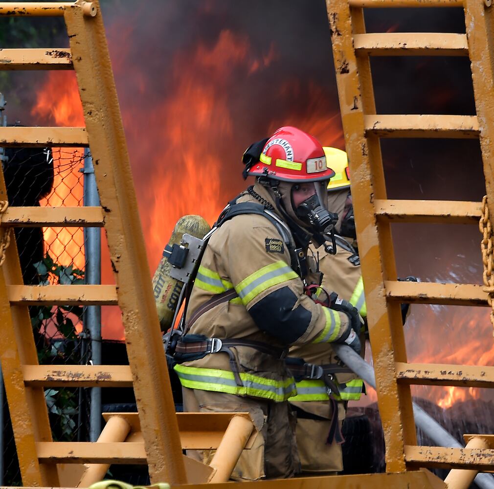 Tire Fire At Auto Center in Springfield