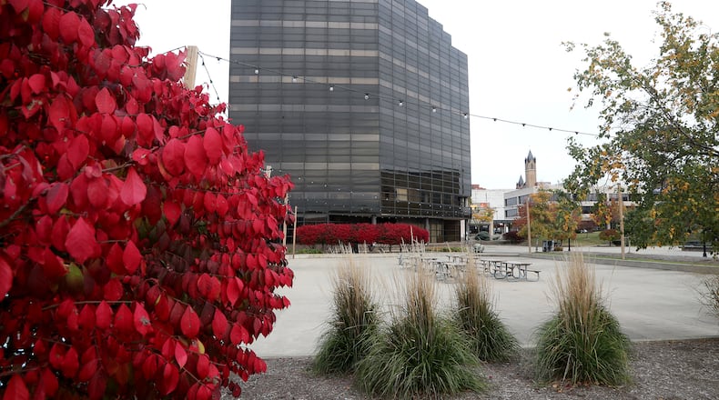 The Springfield City Hall Plaza Monday, Oct. 24, 2022. BILL LACKEY/STAFF