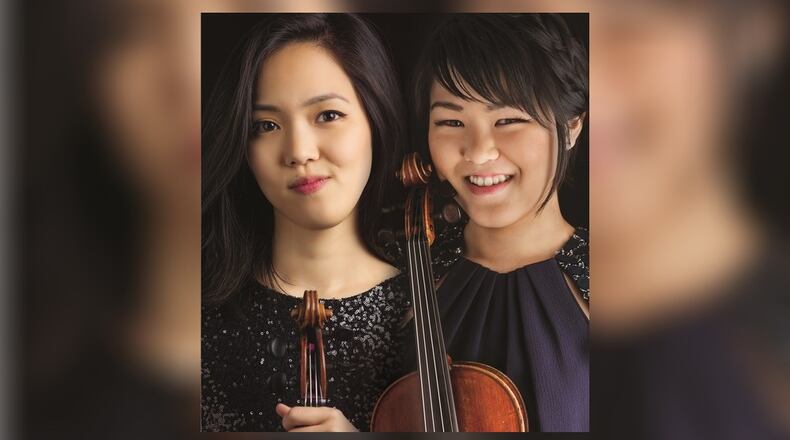 Violin prodigies Kanako and Mariko Shimasaki will return home for the Springfield Symphony Orchestra’s second NightLights concert of the season on Jan. 20. BOB BINGENHEIMEr/CONTRIBUTED
