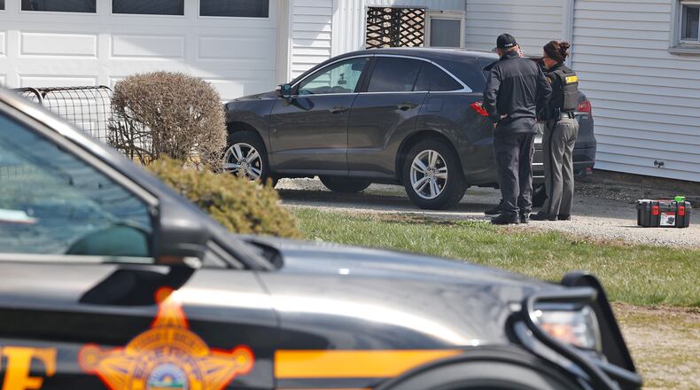 The Clark County Sheriff's Office investigates a shooting at a home in the 7000 block of South Charleston-Clifton Road on March 25, 2024. The Sheriff's office is the largest general fund expenditure in the county's 2025 budget. BILL LACKEY/STAFF