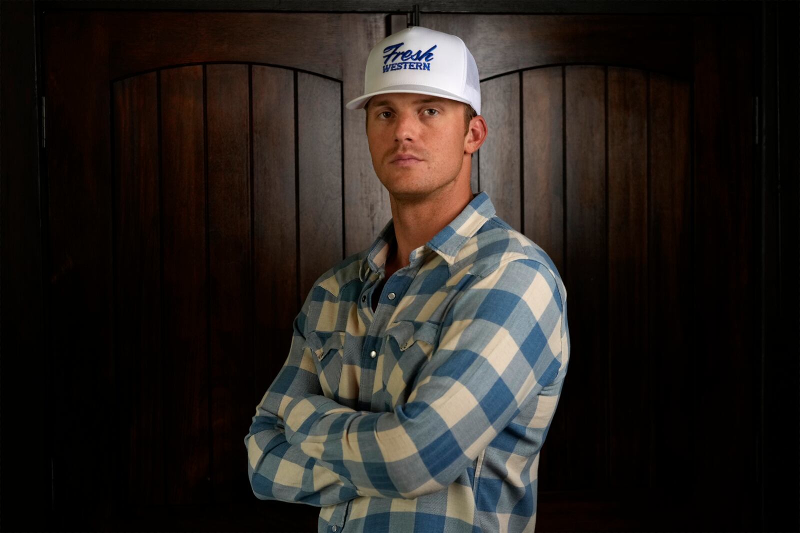 Parker McCollum poses for a portrait on Saturday, June 7, 2025, in Nashville, Tenn. (AP Photo/Mark Humphrey)