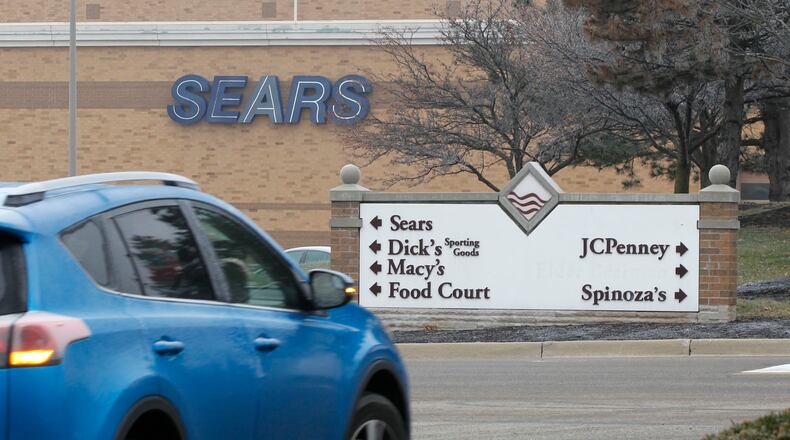 Sears at the Mall at Fairfield Commons and Dayton Mall have closed. Piqua’s store is set to close. The future of the Springfield Sears could be determined today. TY GREENLEES / STAFF