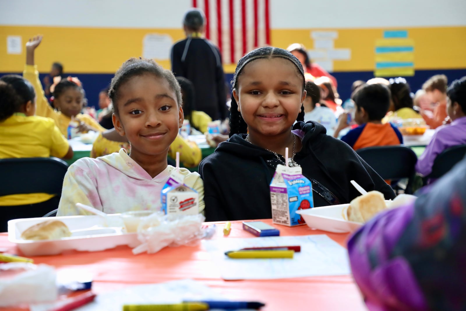 Each year, Fulton Elementary School holds the "Longest Table" event, where all 400-plus students sit to eat a traditional Thanksgiving meal together. Contributed