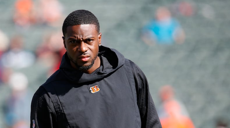 Cincinnati Bengals wide receiver A.J. Green practices before an NFL football game against the Jacksonville Jaguars, Sunday, Oct. 20, 2019, in Cincinnati. (AP Photo/Frank Victores)