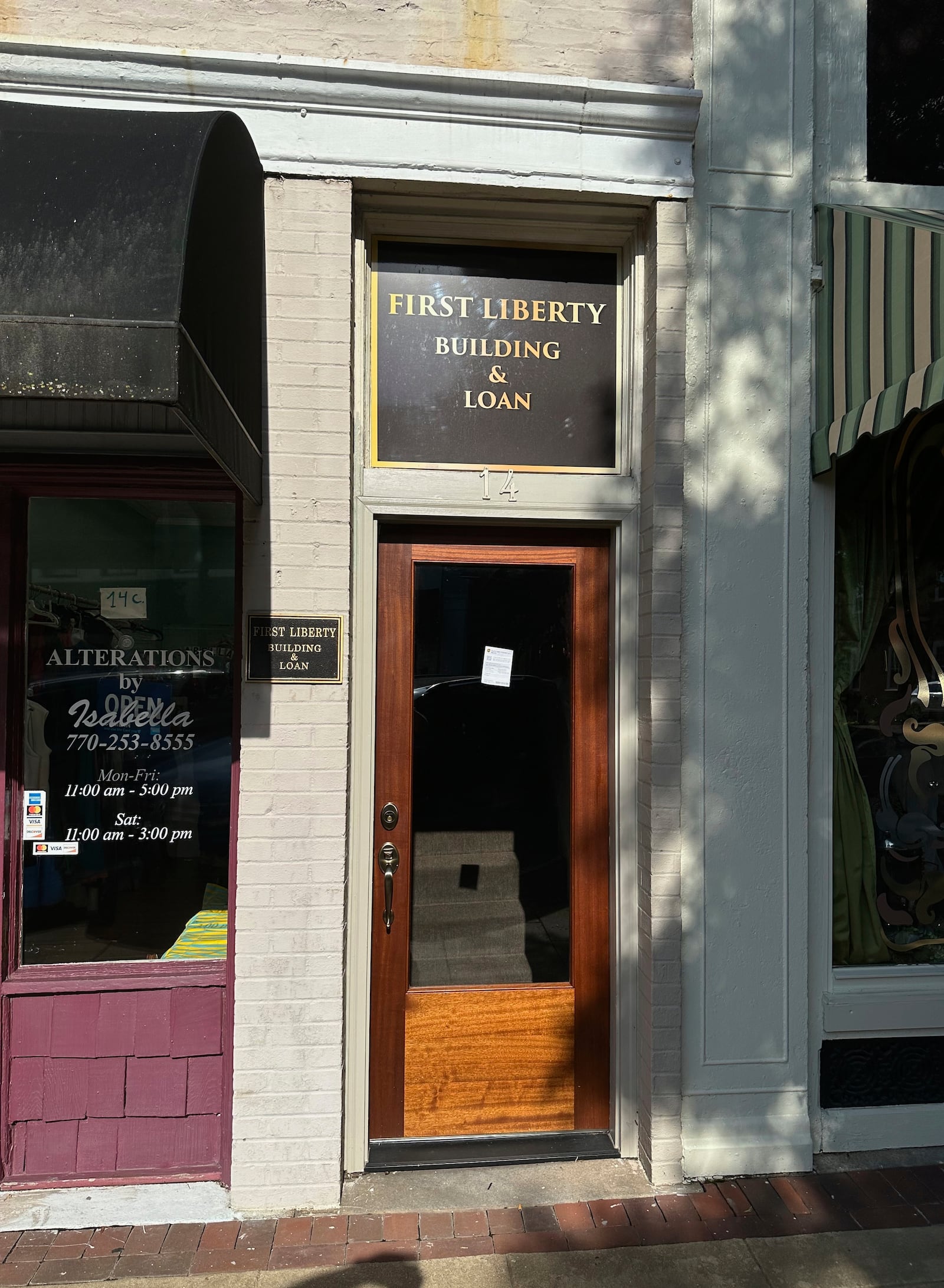 The office of First Liberty Building and Loan, which federal officials allege was a Ponzi scheme, is shown on Thursday, July 10, 2025, in Newnan, Ga. (AP Photo/Jeff Amy)