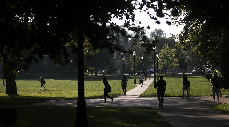 The Ohio State University campus in Columbus, Aug. 28, 2018. Jeffrey Wadsworth, a university trustee, resigned his post on Aug. 30, saying that a three-game suspension of its football coach, Urban Meyer, was too soft, given his mishandling of domestic violence accusations against an assistant coach. (Maddie McGarvey/The New York Times)