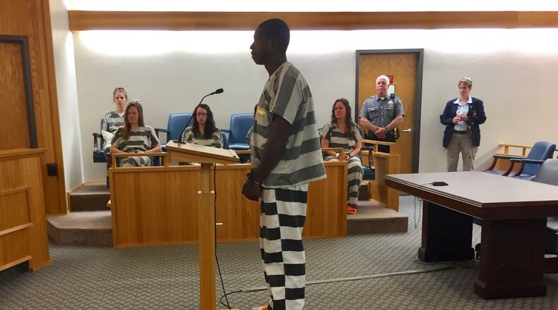 Anthony L. Gamble, Sr. plead not guilty to arson and attempted arson charges in the Clark County Municipal Court on Wednesday morning.