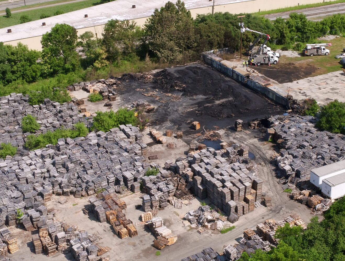 PHOTOS: What Springfield pallet yard looks like after fire