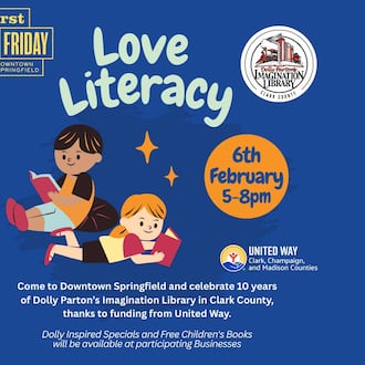 The monthly First Friday series will have the theme Love Literacy, with free books, reading and literacy-related drink and food items at downtown businesses and restaurants and other activities on Friday, Feb. 7 in downtown Springfield. CONTRIBUTED