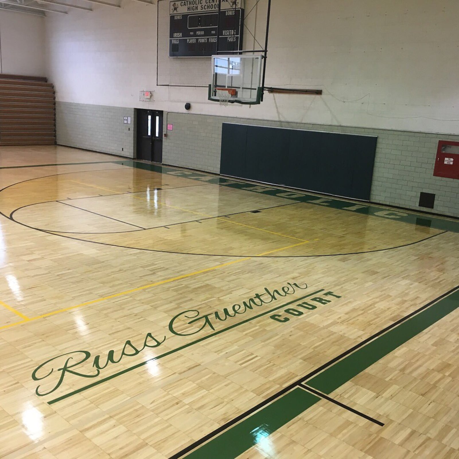 Russ Guenther Court is located inside Jason Collier Gymnasium on the campus of Catholic Central High School. CONTRIBUTED PHOTO
