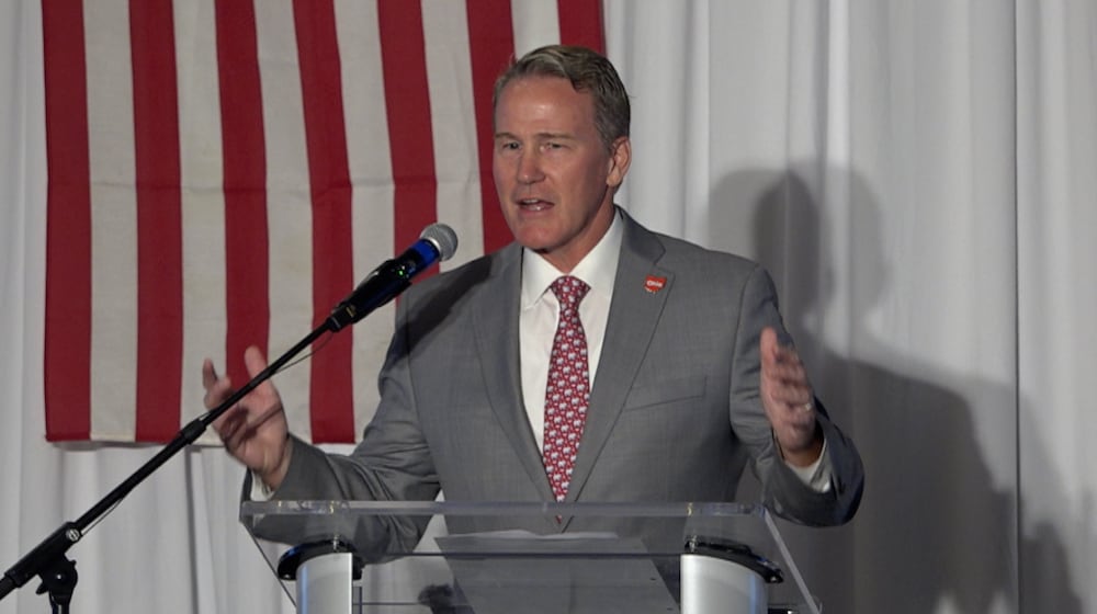 U.S. Senator Jon Husted at a rally in Columbus. MORGAN TRAU/WCPO