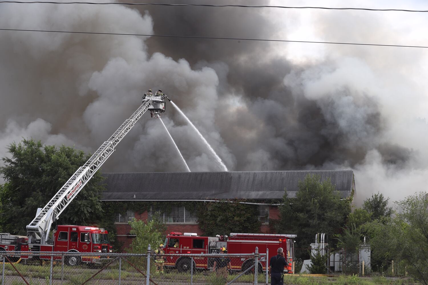 Abandoned factory fire in Springfield