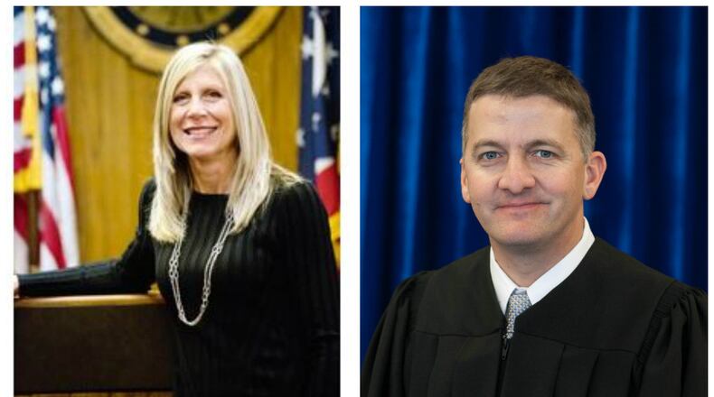 Katrine Lancaster (left) and Robert Vaughn are opponents in the Republican primary for Clark County Common Pleas Court juvenile judge.