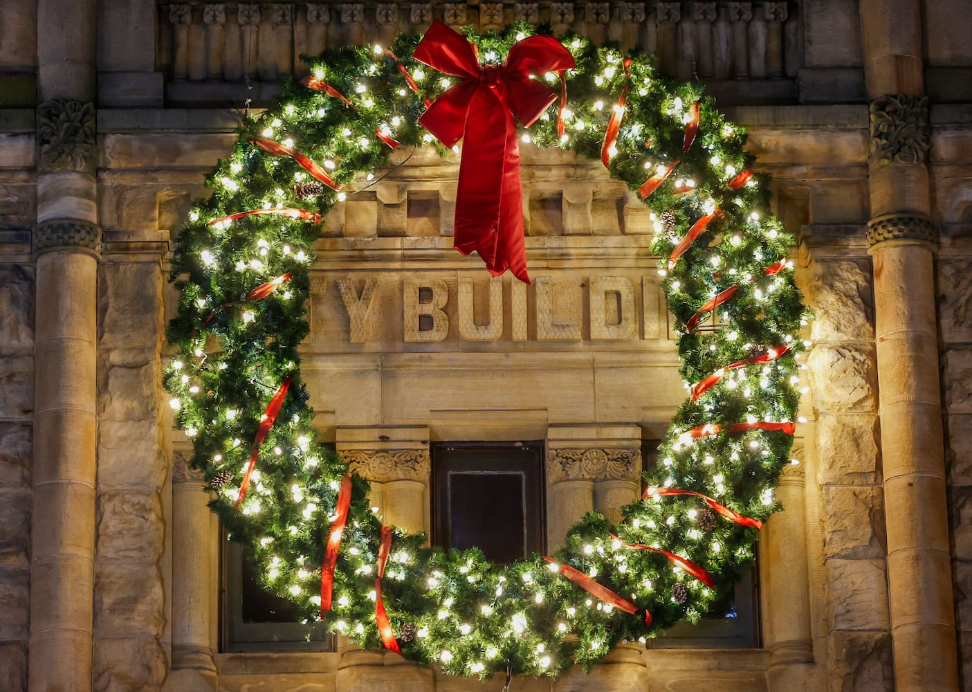 Christmas decorations around Springfield