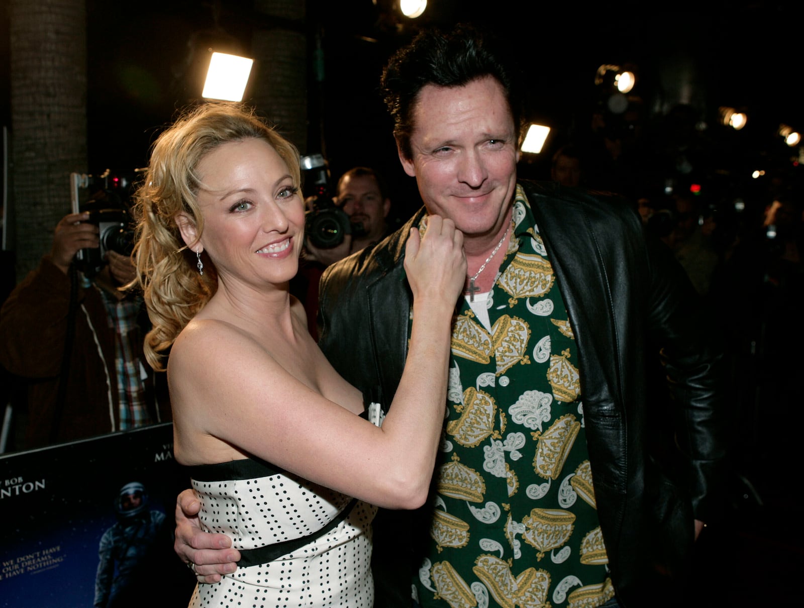 FILE - Actors Virginia Madsen, left, and her brother Michael Madsen appear at the premiere of "The Astronaut Farmer" in Los Angeles on Feb. 20, 2007. (AP Photo/Matt Sayles, File)