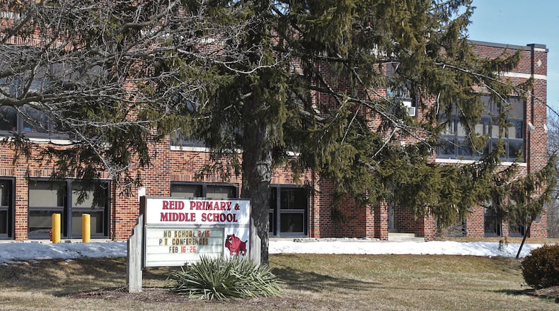Reid School in the Shawnee School District has been closed due to structural problems. BILL LACKEY/STAFF