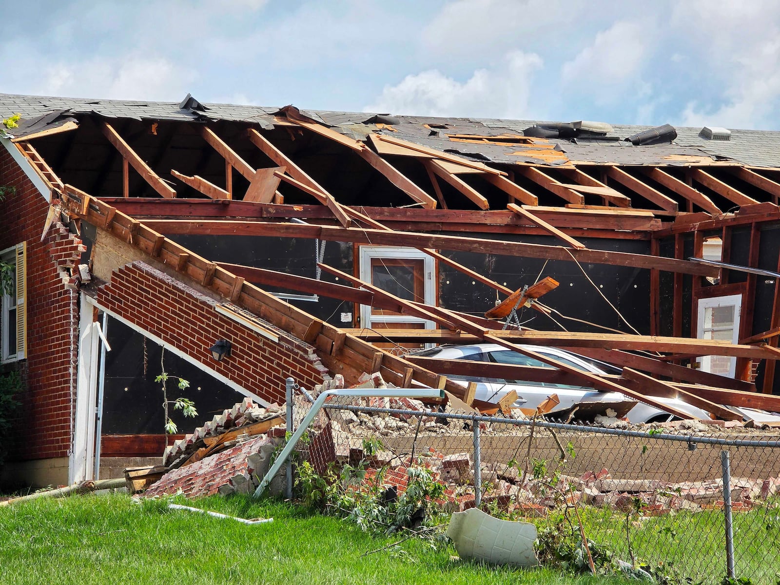 Severe weather passed through the area last night bringing strong winds and possible tornadoes. The damage hit Clark County in Moorefield Township near the intersection of Moorefield Road and Ridgewood Road West. NICK GRAHAM / STAFF