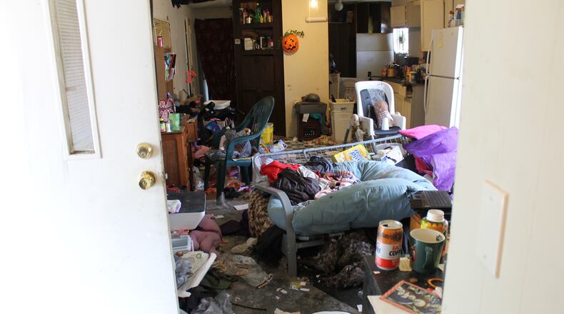 The scene inside the mobile home where the missing girl lived. Contributed photo.