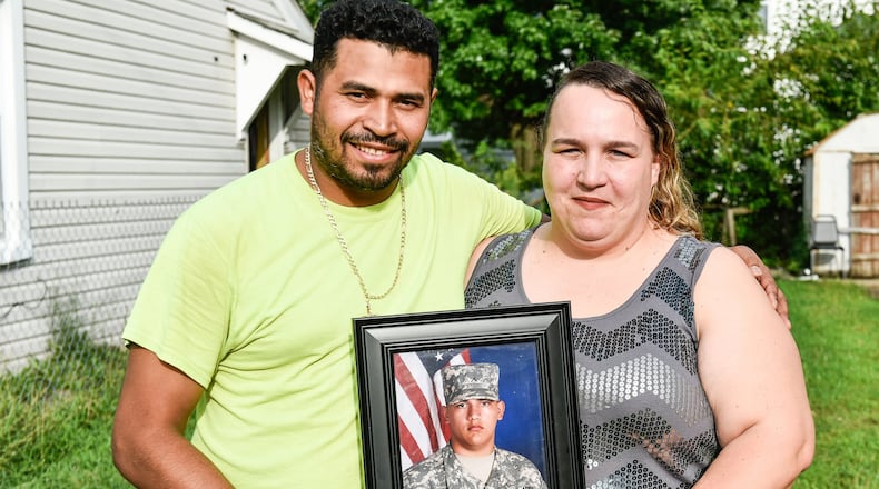 Lisa Sweeney and her husband Juan Carlos Moncada are raising four children in Hamilton and their oldest child, Mateo, is on active duty in the U.S. Army. NICK GRAHAM/STAFF