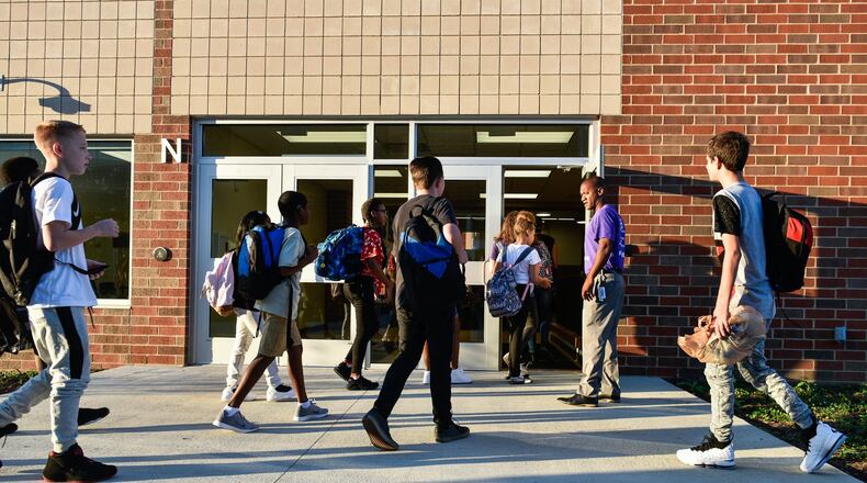 Dayton had six days of 90 degrees or hotter between Aug. 26 and Sept. 5, leading some non-air-conditioned schools to close. NICK GRAHAM/STAFF