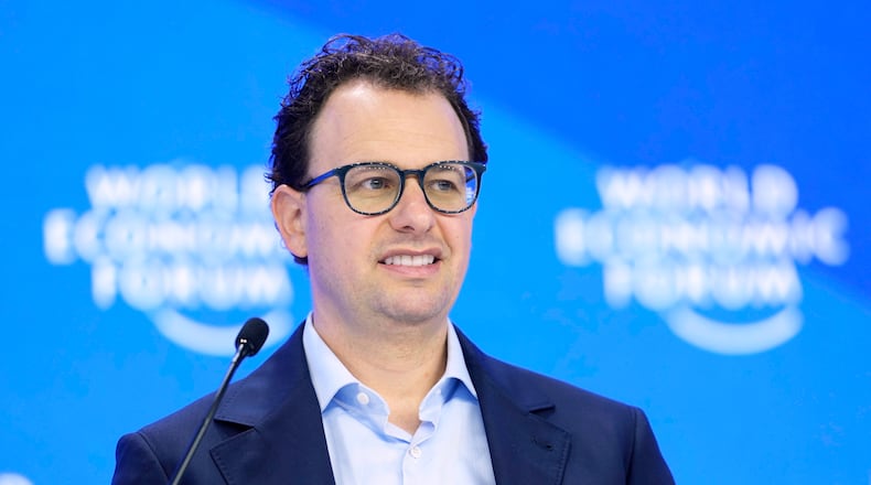 FILE - Dario Amodei, CEO and co-founder of Anthropic, attends the annual meeting of the World Economic Forum in Davos, Switzerland, Jan. 23, 2025. (AP Photo/Markus Schreiber, File)