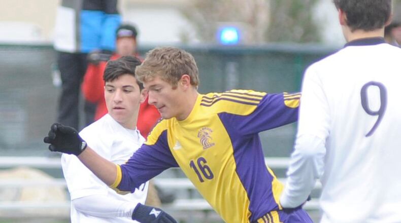 Shane Niemeier, pictured here in the 2014 season, is among the many boys soccer standouts who have excelled at Bellbrook since new head coach Bob Parks has been with the program. MARC PENDLETON / STAFF